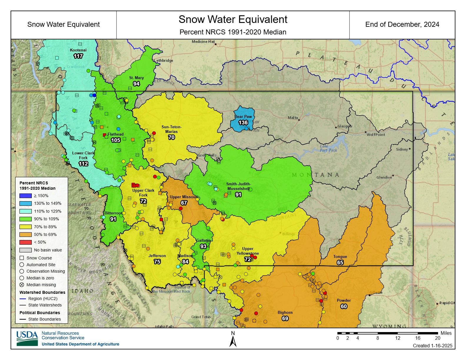 January 2025 Basin Map