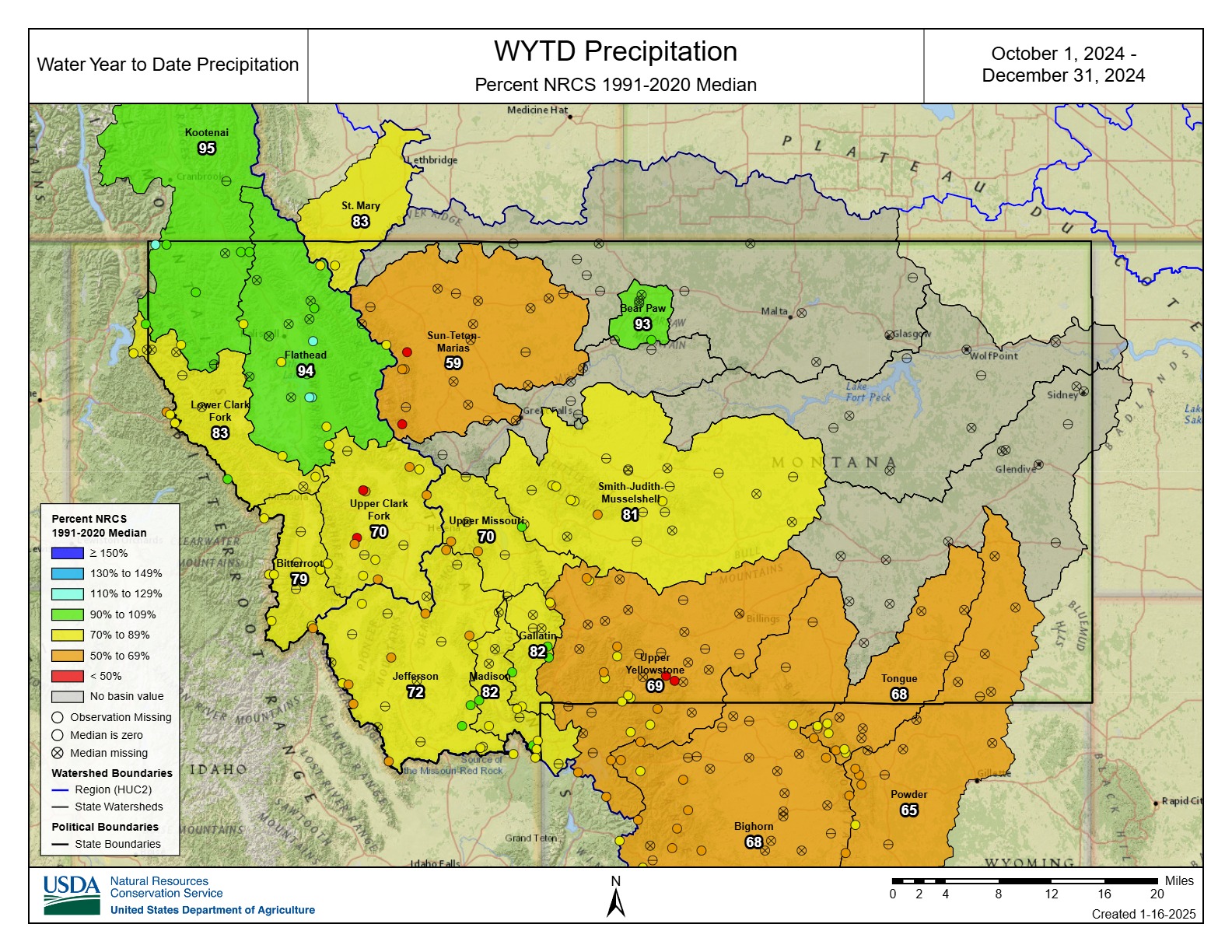 January 2025 Basin Map