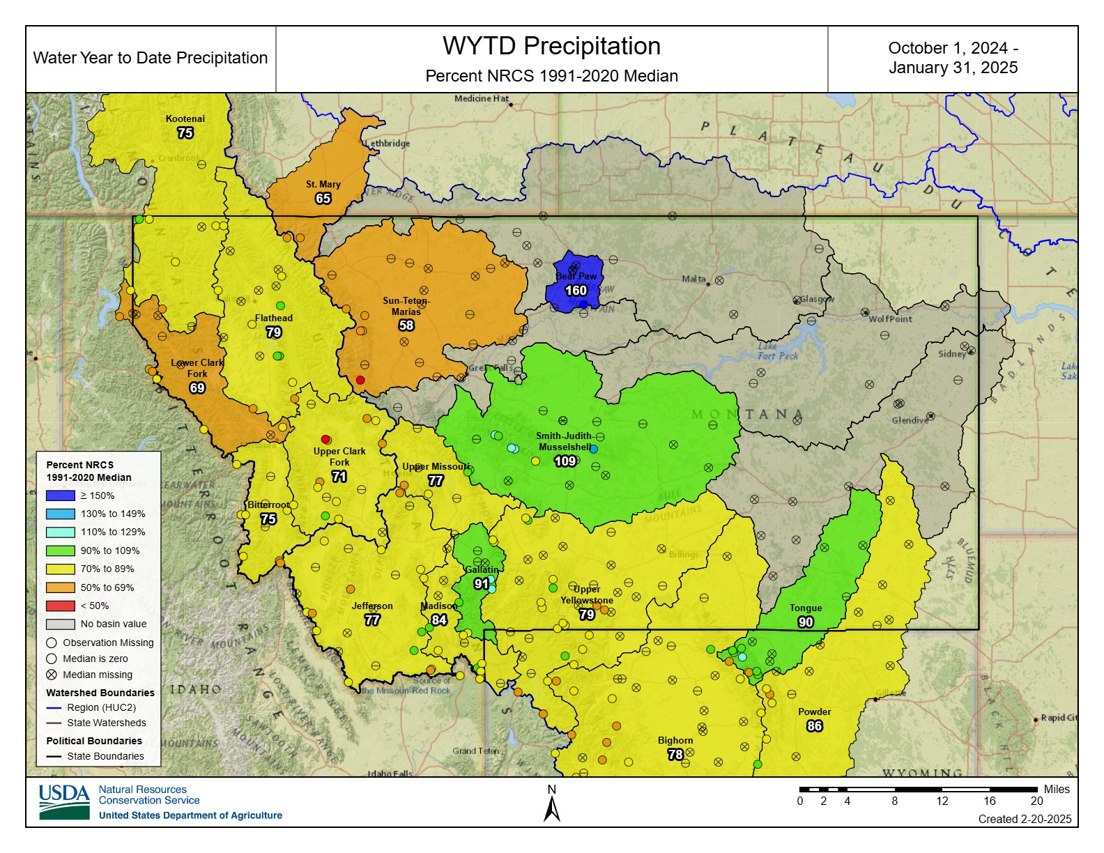 February 2025 Basin Map