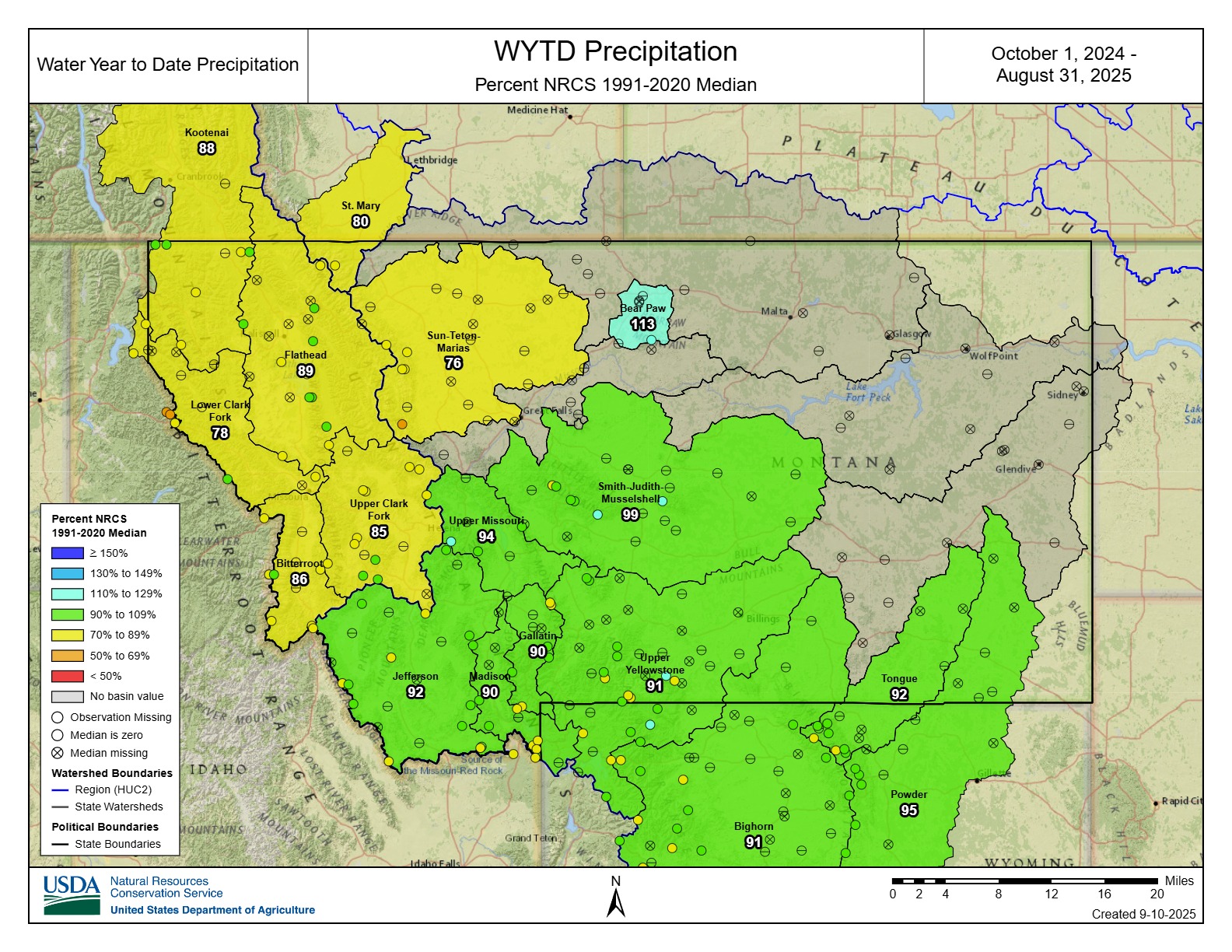 September 2025 Basin Map