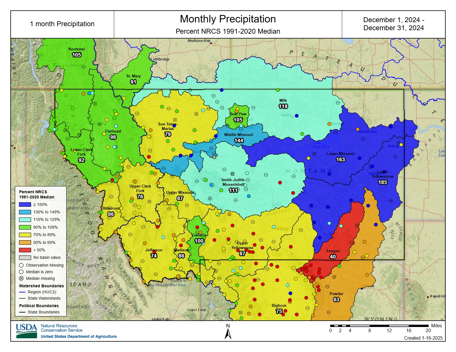 January 2025 Basin Map