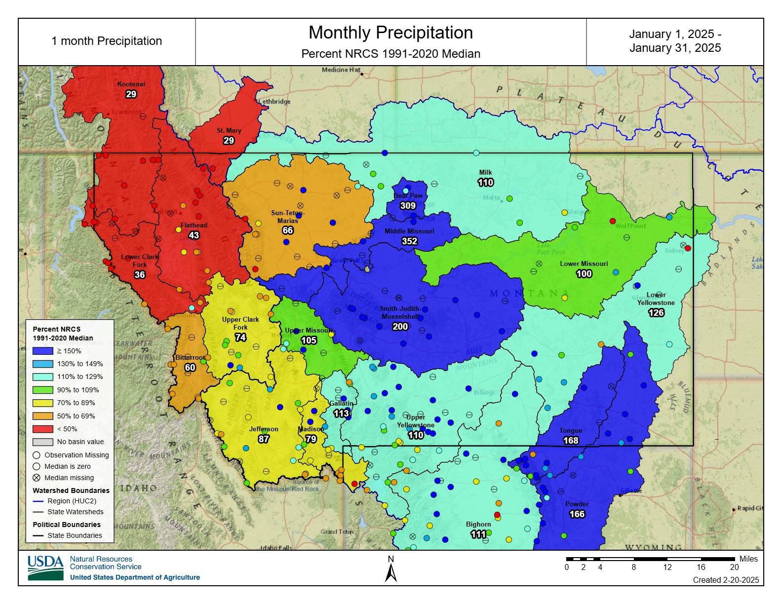 February 2025 Basin Map