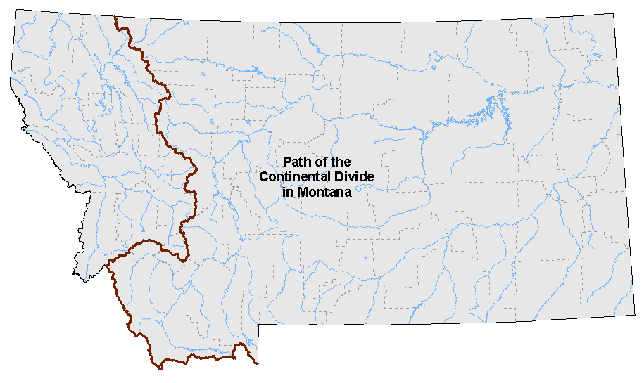 Continental Divide Montana Map - La Plata Gis Map